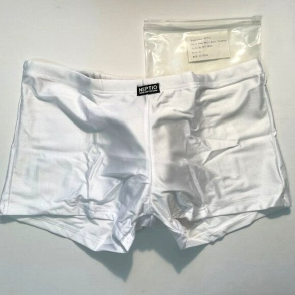 Neptio - Rio Midcut Swim Trunks - White- Square Cut - Picture 4 of 11
